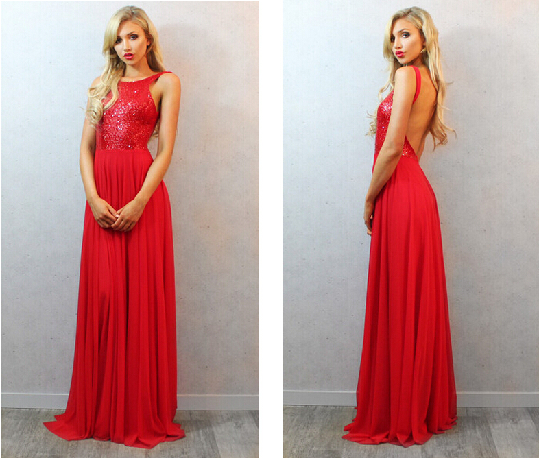 2015 , Red Backless Prom Dresses, Backless Prom Dresses, Sequin Prom Dresses, Chiffon Prom Dress, Prom Dresses, Dresses Or Prom, 2016 Prom