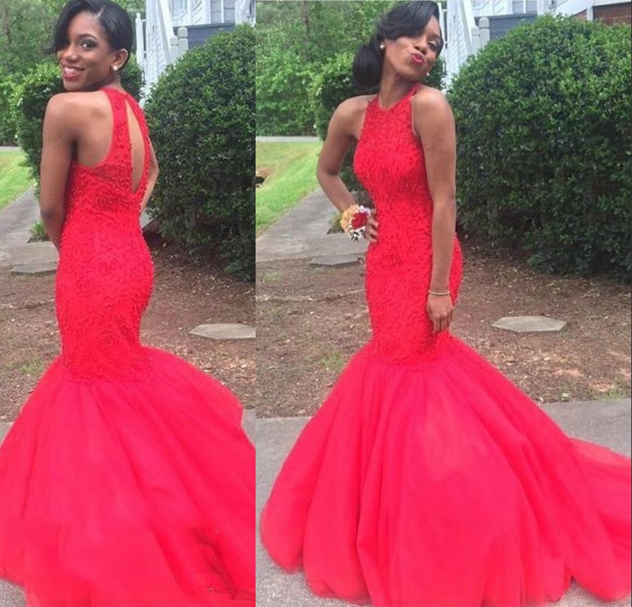 2015 ,red ,o Neck Sleeveless Long Mermaid Evening Dress, 2015 Trumpet Formal Dresses , ,plus Size Prom Gowns, Keyhole Back Court Train Pageant